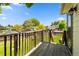 Wooden deck offers a place to relax with a view of the surrounding neighborhood at 11199 Dahlia Pl, Thornton, CO 80233