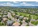 Aerial view of a beautiful neighborhood, showcasing the landscape, and residential area at 3411 Springbriar Dr, Castle Rock, CO 80109