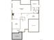 Basement floor plan featuring a recreation room, bedroom, flex room, and unfinished storage space at 9197 Ironwood St, Highlands Ranch, CO 80129