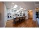 Well-lit kitchen with skylights, updated appliances, and island seating for four at 367 Josef Cir, Fort Lupton, CO 80621