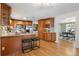 Lovely kitchen with bar seating, stainless appliances, and beautiful cabinets at 3190 Ward Ct, Wheat Ridge, CO 80215