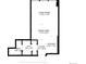 Layout of the home including the living room, dining area, kitchen, foyer, hall, and bathroom with dimensions at 789 N Clarkson St # 406, Denver, CO 80218