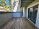 Cozy wood deck patio providing an outdoor space for relaxing or entertaining at 14499 E 1St Dr # A05, Aurora, CO 80011