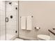 Sleek bathroom with a glass-enclosed shower, modern fixtures, and clean, minimalist design at 2120 N Downing St # 216, Denver, CO 80205