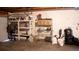 Spacious garage with ample storage space and shelving units, perfect for organizing tools and equipment at 11068 Eudora Cir, Thornton, CO 80233