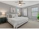 Cozy bedroom with a plush bed, soft lighting, and stylish decor at 5716 Boston Ct, Denver, CO 80238