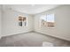 Spacious basement bedroom with large windows and neutral carpet at 692 Apex Rise St, Erie, CO 80516