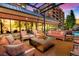 Cozy outdoor lounge area with a fireplace and comfortable seating for relaxing evenings at 405 Village Rd # 101, Breckenridge, CO 80424