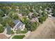 Aerial neighborhood view showing house location and surrounding area at 7234 S Sundown Cir, Littleton, CO 80120