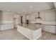 Spacious kitchen with modern appliances, center island, white cabinets, and tile backsplash at 2560 Wesley Ln, Lafayette, CO 80026