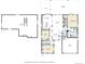 Detailed floor plan showcasing the layout, including the kitchen, bedrooms, living room, and outdoor patio spaces at 2840 Canyon Crest Ln, Highlands Ranch, CO 80126