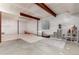 Unfinished basement with large concrete floor and room for storage and play at 11582 Jimenez St, Parker, CO 80134