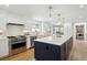 Modern kitchen with white cabinets and island at 6279 E Princeton Ave, Cherry Hills Village, CO 80111