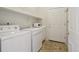 A well lit laundry room features a washer and dryer, storage, and a door at 616 Wild Ridge Cir, Lafayette, CO 80026