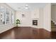 Living room with fireplace and hardwood floors at 15945 E Geddes Dr # 54, Aurora, CO 80016