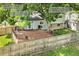 Backyard with a custom patio, an outdoor TV in a stone casing, and a garden area at 10869 W 65Th Way, Arvada, CO 80004