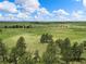 Large green plot of land featuring mature trees and a bright blue sky with puffy white clouds at 1752 Private Road 130, Elizabeth, CO 80107