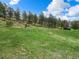 Gently sloping land with a storage shed and mature trees at 1752 Private Road 130, Elizabeth, CO 80107
