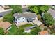 Aerial view of backyard featuring a patio area, gazebo, well-manicured lawn, shed, and lush greenery at 7132 Xavier Way, Westminster, CO 80030
