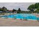 The community swimming pool has many features to enjoy for summer fun at 3026 S Alton Ct, Denver, CO 80231