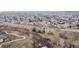 Aerial view of neighborhood near a stream and park at 1273 S Gilbert St # A103, Castle Rock, CO 80104