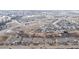 Aerial view of home and neighborhood in winter at 1273 S Gilbert St # A103, Castle Rock, CO 80104