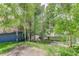 Backyard featuring mature aspen trees, grassy areas, and a dirt path at 1324 Virginia St, Idaho Springs, CO 80452