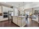 Open concept kitchen with island and stainless steel appliances at 7144 Galaxy Ct, Castle Rock, CO 80108