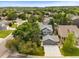 Aerial view of a home with a three-car garage and mature trees at 6772 Tiger Tooth, Littleton, CO 80124