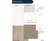 Selection of interior finishes featuring modern cabinets, countertops, floor tile, and carpet samples at 8628 Hotchkiss St, Littleton, CO 80125