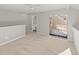 Bright bedroom with sliding door and neutral carpet throughout the house, offering a peaceful retreat at 13633 E Yale Ave # B, Aurora, CO 80014