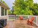 Outdoor deck with rocking chairs and a grill, perfect for relaxing and enjoying outdoor gatherings at 426 N 48Th Ave, Brighton, CO 80601