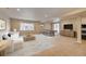 Finished basement area with plush carpeting, comfortable seating, and a pool table at 5190 Ditmars Trl, Castle Rock, CO 80104