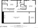 Lower level floor plan, 850 sq ft, recreation room and storage at 2994 S Winona Ct, Denver, CO 80236