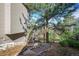 Landscaped backyard with natural stone and garden, steps leading to the home at 907 Greenridge Ln, Castle Pines, CO 80108