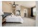 Spacious main bedroom with vaulted ceilings and carpet at 16434 Homestead Ct, Parker, CO 80134
