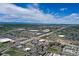 Spacious aerial view of city with mountain backdrop, showcasing commercial and residential real estate at 11575 Wilson Cir, Parker, CO 80134
