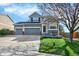 Charming two-story home with a three-car garage, and a well-maintained front yard at 11575 Wilson Cir, Parker, CO 80134