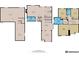 Detailed floor plan showcasing layout including living spaces, bedrooms, storage, and bathroom locations at 11575 Wilson Cir, Parker, CO 80134