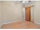 Bedroom with hardwood floors and closet at 9115 W 5Th Ave, Lakewood, CO 80226