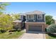 Beautiful two-story home with brick and gray siding, complemented by a well-kept lawn and attached two-car garage at 2509 S Bahama Way, Aurora, CO 80013