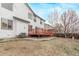 Exterior view of the yard and deck space, perfect for entertaining or relaxing at 18948 E Baker Pl, Aurora, CO 80013