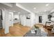Spacious finished basement with stylish floors and ample room for flexible living spaces at 734 N Downing St, Denver, CO 80218