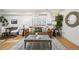 Inviting living room in finished basement with comfortable seating and stylish decor at 734 N Downing St, Denver, CO 80218