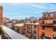 A rooftop view showcases the surrounding urban landscape with brick buildings and city skyline at 1745 Wazee St # 5E, Denver, CO 80202