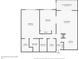 Detailed floor plan showcases two bedrooms, two baths, large living room, and a screened balcony at 725 S Alton Way # 7D, Denver, CO 80247