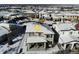 Aerial view of house in winter setting at 9724 Cantabria Pt, Lone Tree, CO 80124