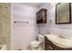 This updated bathroom features modern fixtures and a vanity sink at 718 Julian Cir, Lafayette, CO 80026