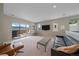 Spacious living room with plush carpet, comfortable seating, and sliding glass door to outdoor deck at 756 Dreamcatcher Ln, Evergreen, CO 80439