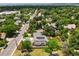 Overhead view of a charming property with mature trees, backyard and solar panels on the roof at 1321 W Caley Ave, Littleton, CO 80120